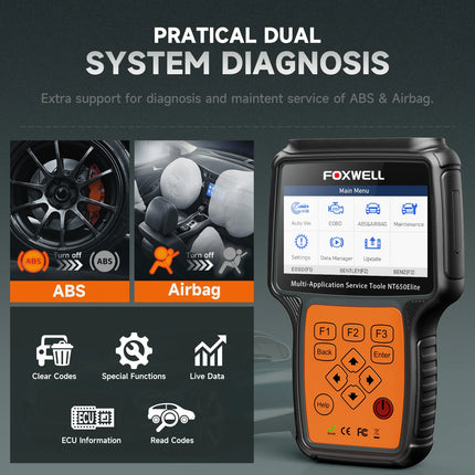 NT650 Elite OBD2 Automotive Scanner SAS A/F OIL EPB BRT TPS 26+ Reset Professional Auto Car Diagnostic Tool OBD2 Scanner