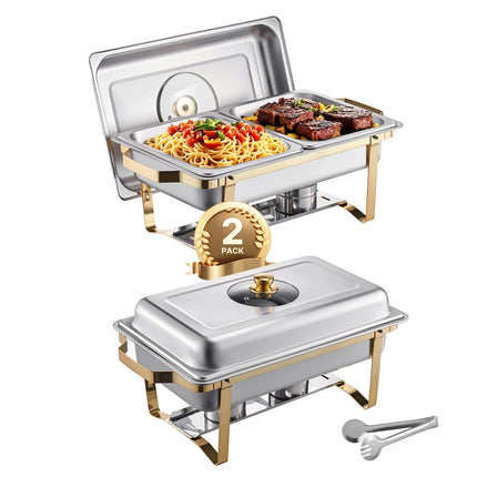 8 Qt Stainless Steel Chafing Dish Set 4 Pack
