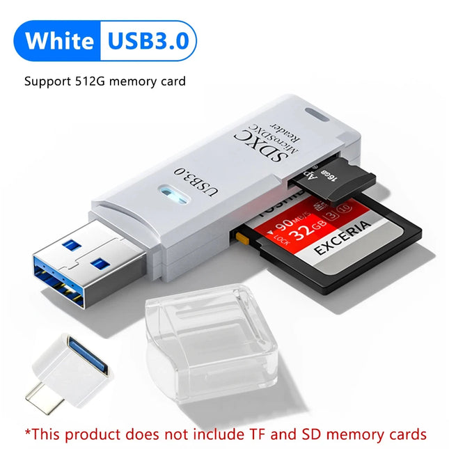 Tutew 2-in-1 USB Card Reader – SD/TF, USB 3.0/2.0