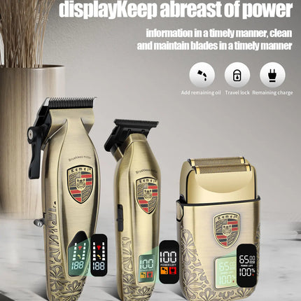 Hair Clippers Set Cordless USB Rechargeable Electric