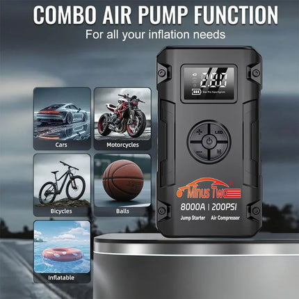 Wireless Car Jump Starter & Portable Power Bank