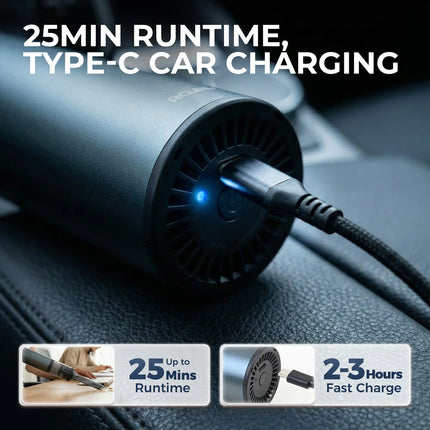 70W Portable Cordless Vacuum – 2-Speed Suction & Blower for Car/Home