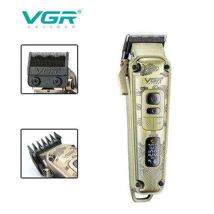 3-in-1 high-end hair trimming set metal retro men's