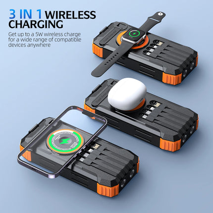 100,000mAh Solar Power Bank with Hand Crank