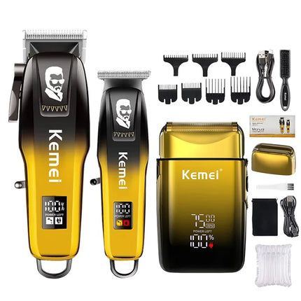 3 in 1 Kemei Original Hair Clipper Kit for Men,Electric Shaver,Hair