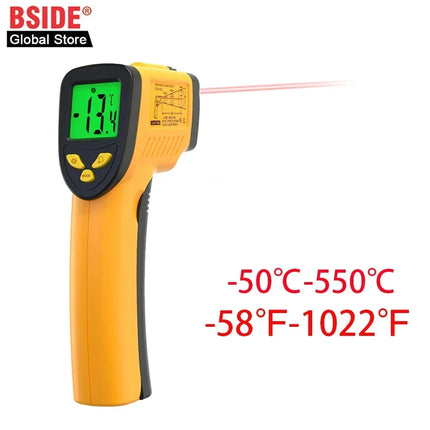 DIBELLAY BSIDE H3 Infrared Thermometer Gun – Digital Laser, -50~1400°C, Non-Contact Industrial Temperature Tester