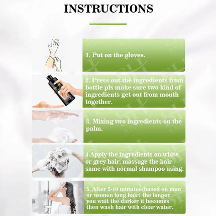 500ml Herbal Hair Dye Black Hair Shampoo Black Hair Color Shampoo Black Hair Dye Covering White Hair Shampoo ginger Shampoo