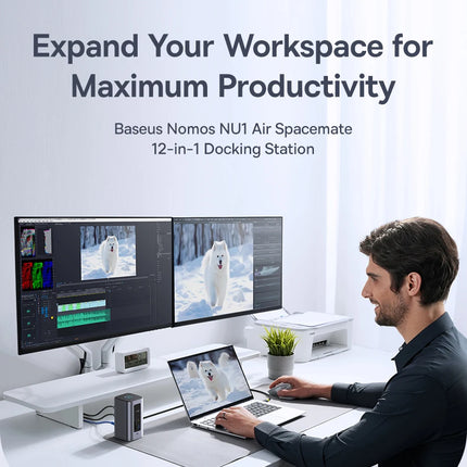 Baseus 12-in-1 USB-C Hub with HDMI & 100W PD