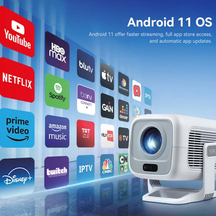 LynCast X3A Short-Throw Projector 1080P, Auto Focus, Android 14, WiFi 6