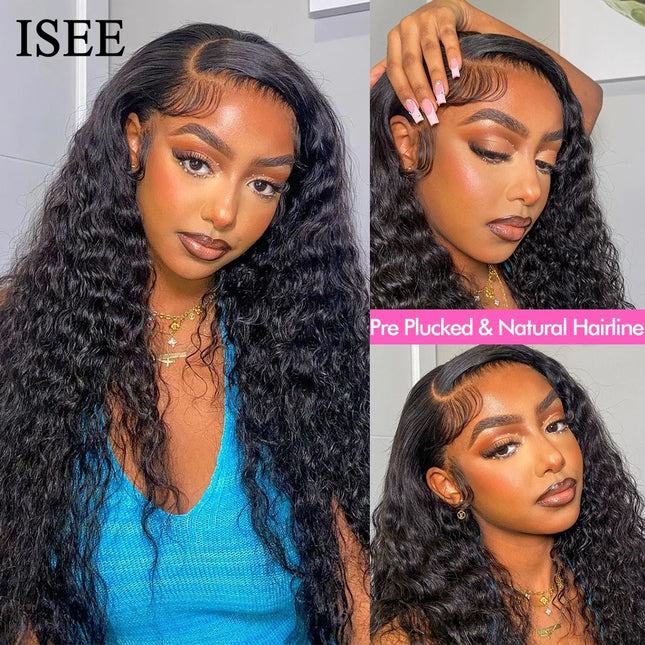Hair Brazilian Water Wave Wig – 13x6/13x4 HD Lace, Curly Human Hair