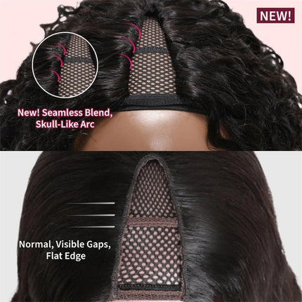 Beauty Forever EasiContour™  V Part Wig Yaki Straight 100% Virgin Human Hair Yaki Straight Human Hair Wig