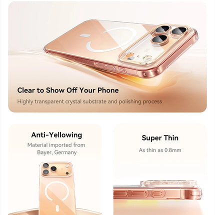 DIBELLAY Magnetic Clear Case for iPhone 17/16/15/14/13 Pro Max (MagSafe Compatible)