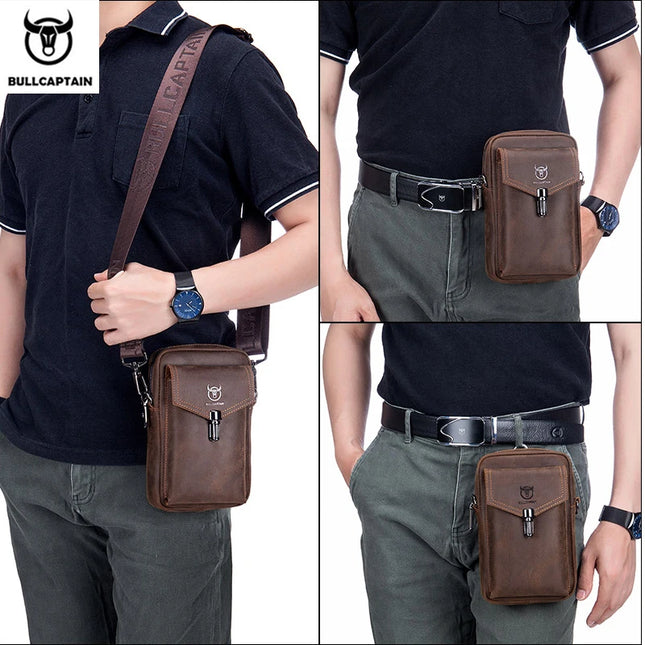 BULLCAPTAIN Crazy Horse Leather Men's