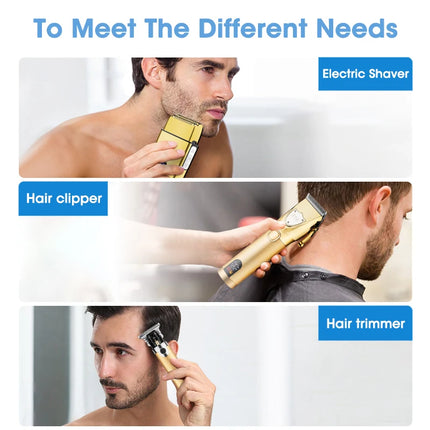 3 in 1 Men's High-Power Hair Clipper Electric Shaver Set Professional