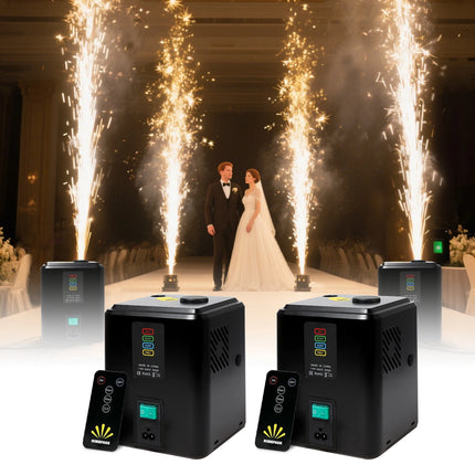 350W Mini Cold Spark Machine - Portable with Auto Cutoff,  Fountain Spark Effects for Stage/Wedding