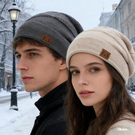Unisex Long Fleece-Lined Beanie