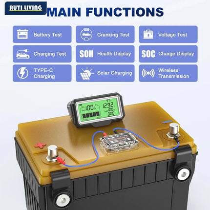 12V Car Battery Tester & Alternator Checker