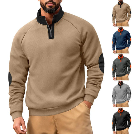 Color-Block Half-Zip Sweater