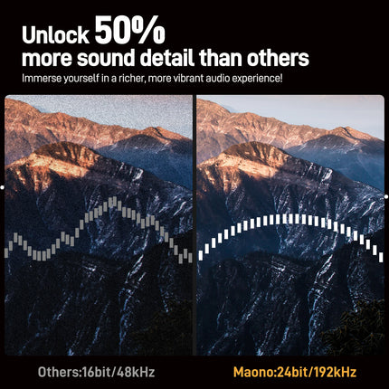 DIBELLAY MAONO PS22 Lite USB Audio Interface – XLR Input, 24-bit/192kHz, Loopback & ASIO for Music/Guitar/DAW