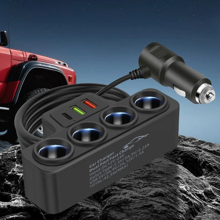 120W Car Phone Charger Cigarette Lighter Adapter PD 3.1A