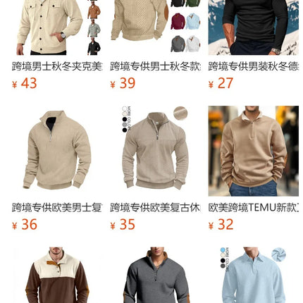 Color-Block Half-Zip Sweater