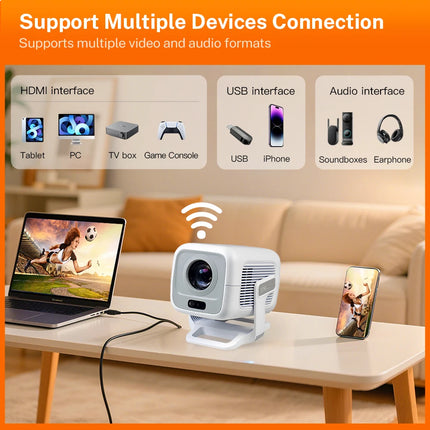 LynCast X3A Short-Throw Projector 1080P, Auto Focus, Android 14, WiFi 6