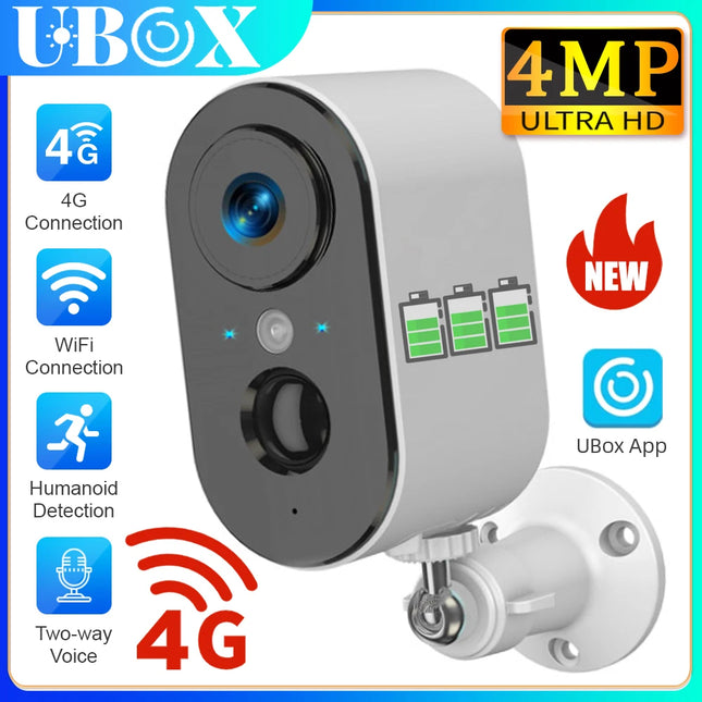 Ubox Security Camera Wireless Outdoor 2K Battery