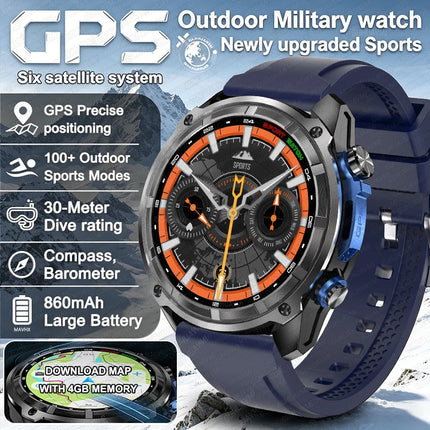 Military GPS Smart Watch AMOLED