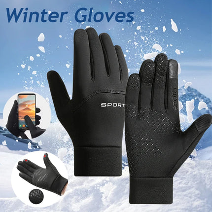 Screen Touch Non-Slip Full Fingers Gloves Unisex Outdoor  Sports Warm Gloves Men And Women