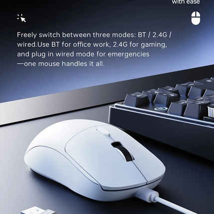 AJAZZ NJ07 Tri-Mode Gaming Mouse – 12800 DPI, Wireless & Wired