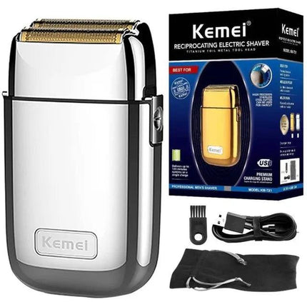 Kemei Tx1 Rechargeable Metal Housing Pro Electric Shaver