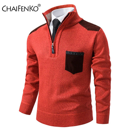 DIBELLAY Men’s Half-High Zipper Pullover – Autumn/Winter