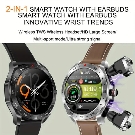 Watch TWS 2-in-1 Bluetooth Earphones HIFI 9D Sound Quality