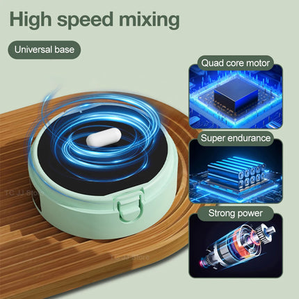 DIBELLAY – Tasse Magnétique Auto-Mélangeuse Rechargeable en Acier Inoxydable