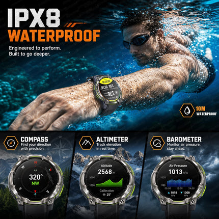 GPS Sports Smart Watch with Flashlight