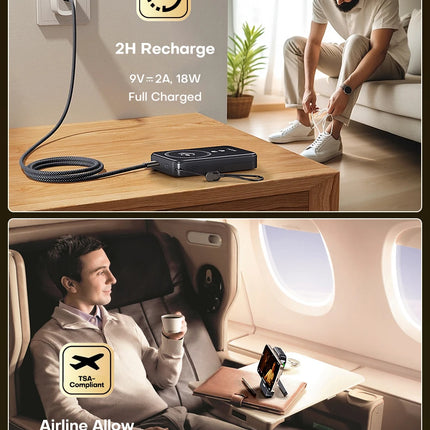 QOOVI Qi2 10000mAh Wireless Power Bank PD20W Fast Charging