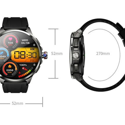 DIBELLAY 5G/4G Smartwatch – 1.95" AMOLED, 8GB+128GB, 900W Camera, GPS, WiFi, Android 9.0, 2100mAh