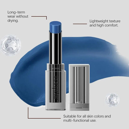 Rouge à Lèvres Bleu Waterproof – Longue Tenue & Fini Glossy