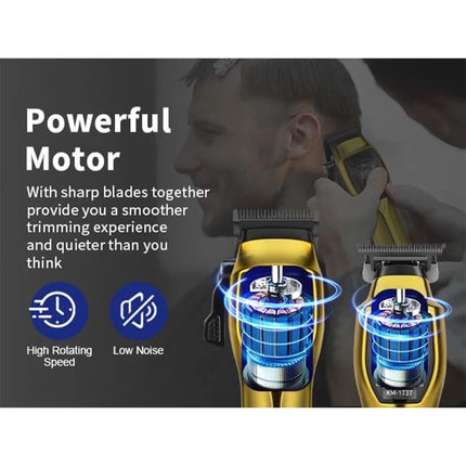 Kemei Professional Cordless Hair Clipper & Trimmer Set