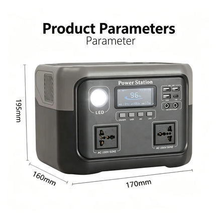 800W Portable Power Station 589Wh Solar Generator Backup Battery