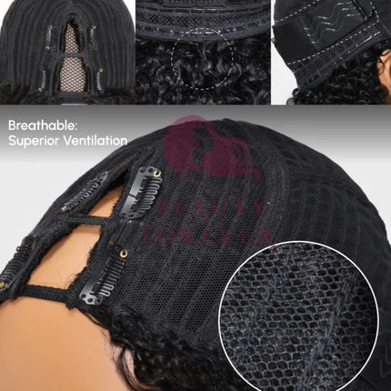 Beauty Forever EasiContour™  V Part Wig Yaki Straight 100% Virgin Human Hair Yaki Straight Human Hair Wig