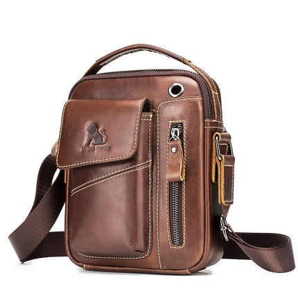 Men's Small Cowhide Single-shoulder Bag genuine leather fashion