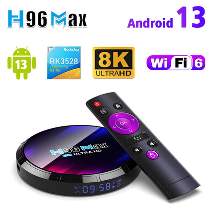 H96 Max RK3528 Android 13 TV Box – 4GB/64GB, 8K, WiFi 6