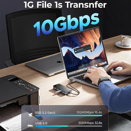Boîtier SSD ORICO M.2 & Station d’accueil USB-C – 10Gbps, HDMI 4K, PD100W