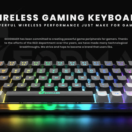 Wireless Gaming Keyboard 68 Keys – Backlit & Rechargeable
