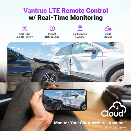 DIBELLAY Vantrue S1 Pro Max 4K Dash Cam – Front STARVIS 2, HDR, Night Vision, 5G WiFi, ADAS, GPS, 24h Parking Mode