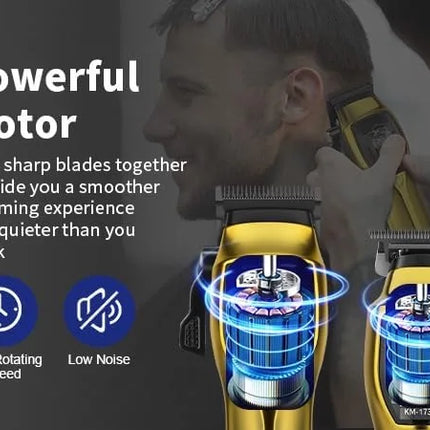 Kemei Professional Cordless Hair Clipper & Trimmer Set