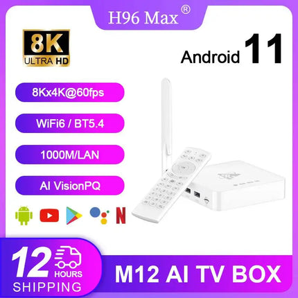 H96 Max M12 TV Box – 8K AI Android
