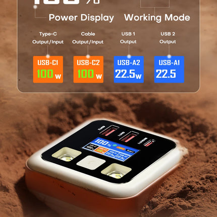 QOOVI 50000mAh Power Bank PD 100W Fast Charging Portable Large Battery Capacity Power Station For iPhone Laptop Samsung Xiaomi