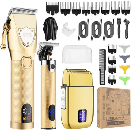 3 in 1 Men's High-Power Hair Clipper Electric Shaver Set Professional